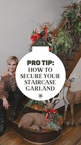 Rebecca Robeson on Instagram: "Who would have thought zip-ties would be of the most important tools in Christmas decorating! 🤪 The full video of how I created this gorgeous staircase garland is now up on my channel! & Remember, the principles I teach for decorating this staircase garland are universal for wherever you create a garland! ❤️ . . . #2022christmas #Kinwoven #kinwovenChristmas #christmas #christmasdecorations #christmasdecor #christmasdecoratingideas #christmasdecorideas #chri