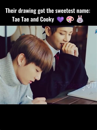 Taehyung’s🐯little world Tae Tae and Cooky💜🎨🐰 #btstaehyungot7 #bts #taehyung #v #jungkook #jk #viral