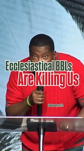 341K views · 7.9K reactions | Dr. E. Dewey Smith says it loud: You gotta be careful about these ecclesiastical BBLs.  Some people are dying trying to look bigger in ministry, business, or life. It’s not about the image — it’s about identity. You can’t fake your calling. #DrEdeweySmith #EcclesiasticalBBL #SpiritualAuthenticity #MinistryPressure | Dr. E. Dewey Smith | Facebook