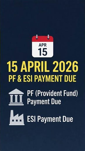 PF & ESI PAYMENT ALERT! 🚨FOR THE MONTH OF MARCH
