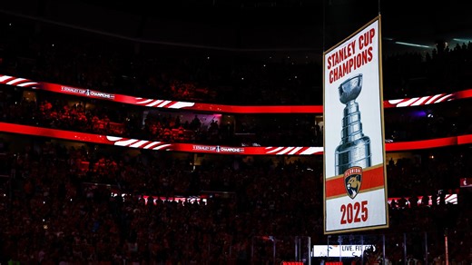 Panthers raise Stanley Cup banner on opening night