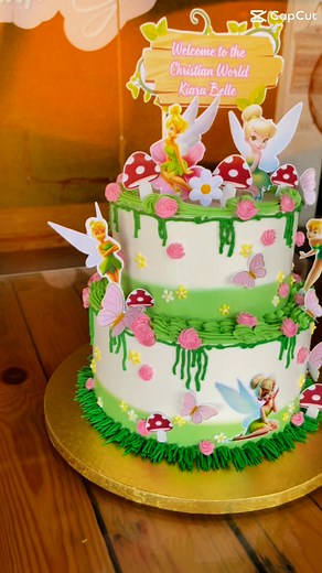 11K views · 11 reactions | 2-tier Tinkerbell theme cake ✨ #hannahgsweets #customizedcakes | Hannah G Sweets | Facebook