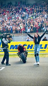 2.7M views · 67K reactions | Emotional moment… When the entire MotoGP crowd claps in sync with me 殺 | Sarah Lezito | Facebook
