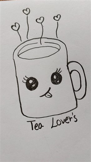 tea cup drawing tutorial ☕✨ #shorts #drawing