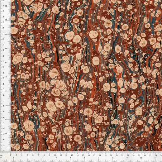 Hand Marbled Paper, Zebra Pattern, Bookbinding Restoration, (48x67cm 19x26in) f935