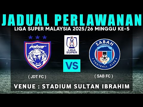 🔴info LIVE JDT FC vs SABAH FC Liga Super Malaysia 2025 (LS-5) - Stadium Sultan Ibrahim