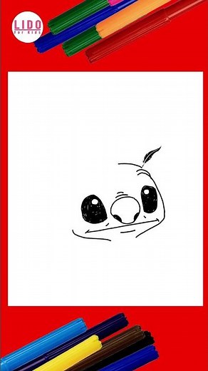 How to draw STITCH Easy Cute Drawing Tutorial for Kids & Beginners Step by Step #lidoartworks