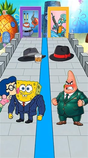 SpongeBob Mafia Boss vs Patrick