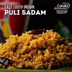 An Authentic and Traditional Tamarind Rice Recipe from Tamil Nadu. Bringing to you this easy one pot lunchbox recipe! In Partnership with Cardia Kindly check the comment section for the full recipe | Cookd