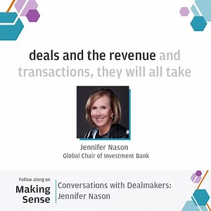 37 reactions · 19 comments | From “accidental banker” to Global Chair of Investment Banking, Jennifer Nason has spent more than 35 years at J.P. Morgan putting clients first. Learn more about her career journey: https://link.chtbl.com/ojBrpUYa | J.P. Morgan | Facebook