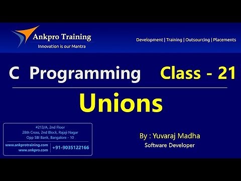 C language - Class 21 : Unions in C with examples and Differences between Structures and Unions