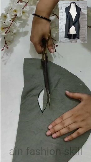 "No Sewing Stylish DIY Vest Make Fashion Without a Sewing Machine Easy No-Sew Jacket Tutorial#short