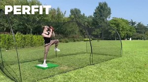 Backyard Baseball Batting Cage Net 22x10x8ft – Portable Batting Cage with Zipper Door and Pitching Machine Slot, Perfect for Outdoor Baseball and Softball Practice, Portable Carry Bag