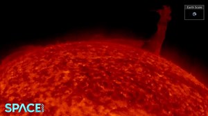 11K views · 1K reactions | NASA's Solar Dynamics Observatory captured a massive 'tornado' on the sun in multiple wavelengths on March 15-18, 2023. Unlike the Earth, "tornadoes on the sun are controlled by magnetism," according to Spaceweather.com. Learn more  https://trib.al/REzRps7 Credit: Space.com | footage courtesy: NASA/SDO | edited by Steve Spaleta | Space.com | Facebook