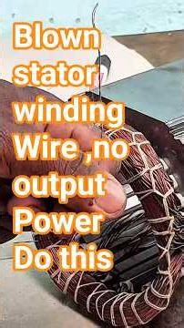#Generator blown winding Wire simple trick to fix #mechanic #diy #restoration