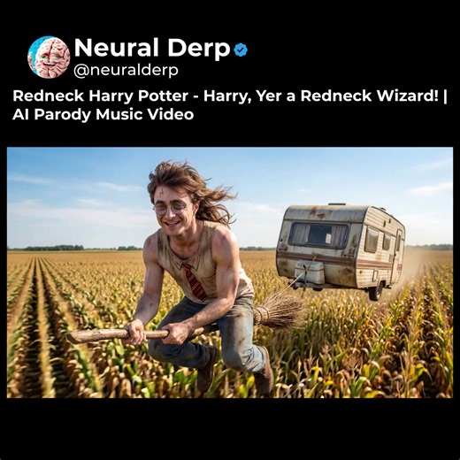 The Wizarding World of Rednecks! Yeehaw!🤠🪄🍺 Where you mix moonshine, magic, and mullets! 🤠🪄✨ 🎧Available now on Spotify, iTunes, Apple Music, etc. Also go Watch on YT if you have the time to support me there too! https://youtu.be/4TQl826-K30 | Neural Derp