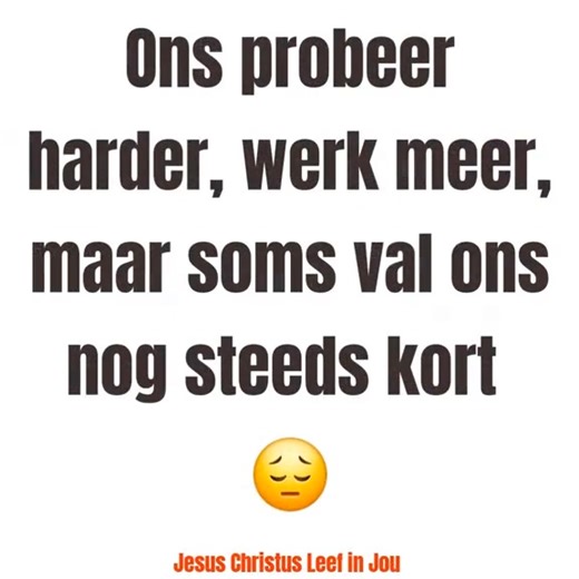 Volheid in Gees, Siel en Liggaam Vir soveel van ons wat Christus volg, kan die reis van persoonlike verandering soos ’n uitputtende, oplopende stryd voel. Ons begeer opreg om anders te leef, om die goedheid van God te weerspieël, maar ons vind onsself dikwels vasgevang in ’n siklus van strewe, selfinspanning en frustrasie wanneer ons tekortskiet. Ons glo dat as ons net harder probeer, meer ywerig werk of meer wilskrag bymekaarskraap, ons uiteindelik die persoon sal word wat ons bedoel is om te w