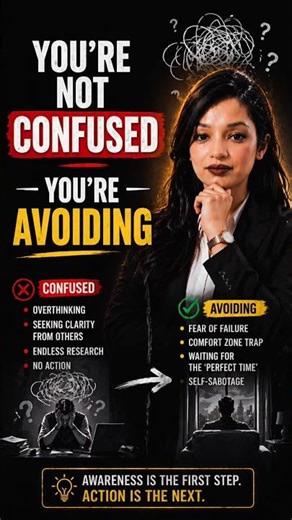 You’re Not Confused—You’re Avoiding 💢 #motivation #discipline