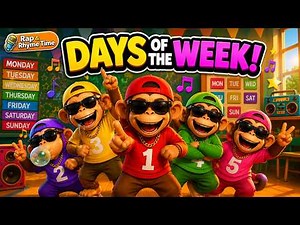 Days of the Week Song (Hip Hop) | Fun Hip Hop Kids Songs and Nursery Rhymes | Rap & Rhyme Time