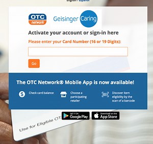 Geisinger | Activate Over The Counter Card | OTC Activation