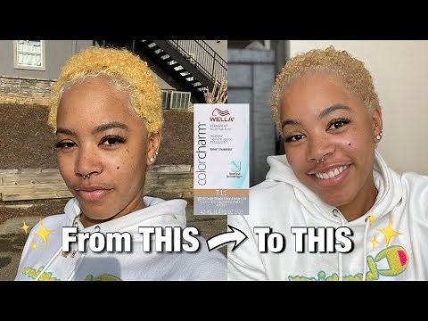 Toning my hair with WELLA T11 toner