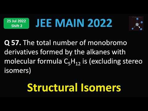 The total number of monobromo derivatives formed by the alkanes with molecular formula C5H12 is (exc