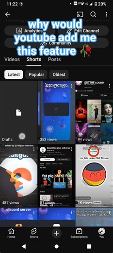 why would youtube add me this feature 🥀