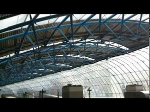 Deserted Eurostar platforms at London Waterloo.