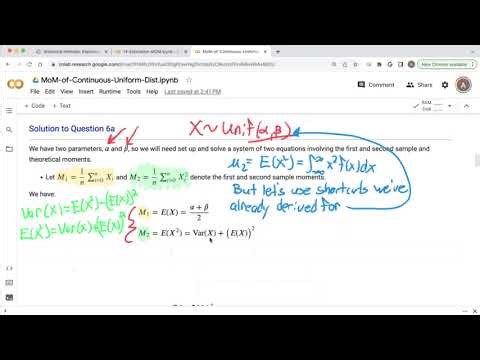 Method of Moments Estimate for Continuous Uniform Distribution