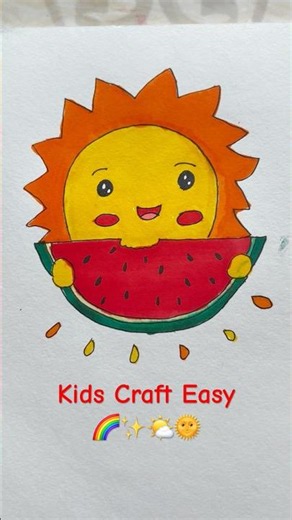 Kids Easy Craft Ideas 💡🌞 #craft #easycraft #shortsfeed #kids #shorts