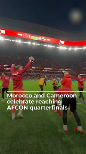 🇲🇦 Morocco 1-0 Tanzania 🇹🇿 🇨🇲 Cameroon 2-1 South Africa 🇿🇦 Morocco and Cameroon are celebrating after their #AFCON25 Round of 16 victories see them progress into the quarter-finals, where they'll face each other. | Al Jazeera English