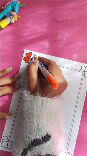 Easy Border Design✨for school Project & Assignment #shorts #ytshorts #borderart #borderdesigns