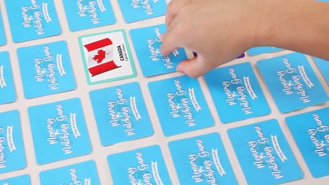 gisgfim 50 Pairs Memory Matching Game Flags of The World Concentration Memory Card for Kids and Adults Learning Educational A Fun & Fast Countries of The World Matching Games