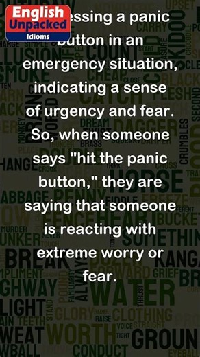 Hit the panic button