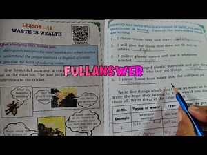 || 4th STD EVS||lesson-11 Waste is Wealth||full answer