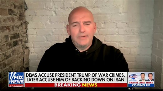 Democrat Senator John Fetterman TORCHES his party’s hypocrisy on Iran:“Every single Democrat running for President and every single Democrat in the Senate said we can never allow them to acquire a nuclear weapon...I supported what President Trump did...it's been successful."