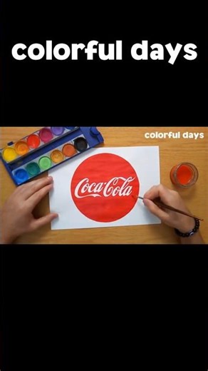 Coca Cola logo painting