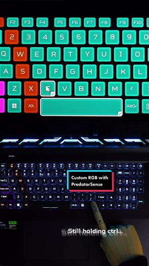 Want to know how to give your per-key RGB a rad design using PredatorSense? We got it covered! #howto #tutorials #rgb #gaminglaptop #synthwaveaesthetic