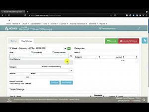 How to process Receipts in ACMS Treasury