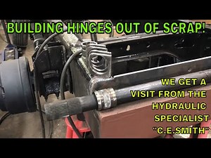BUDGET HOMEMADE ROLLOFF BUILD PT4 MAKING HINGES OUT OF SCRAP! SPECIAL GUEST!