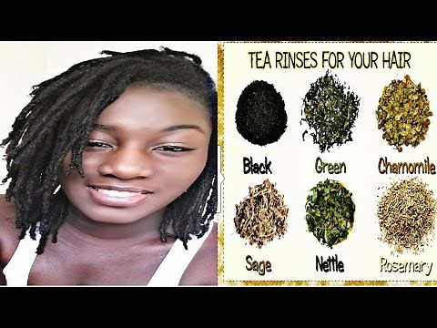 Stimulating Herbal Tea Rinse on Locs