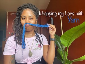 How I Wrap My LOCS With YARN🧶 ft. My 🐈 | TUTORIAL || LOC STYLE