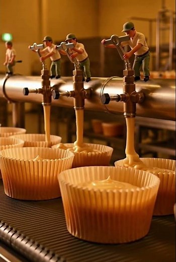 👉 How Cupcakes Are Made in a Factory | Satisfying Baking Process