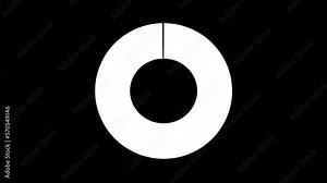 Sharp circle loading loop animation, 4k resolution green screen included