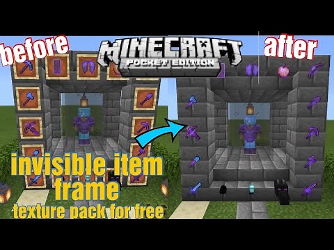 How to Get Invisible Item Frames in Minecraft 1.17 | How to make item frame invisible Minecraft PE |