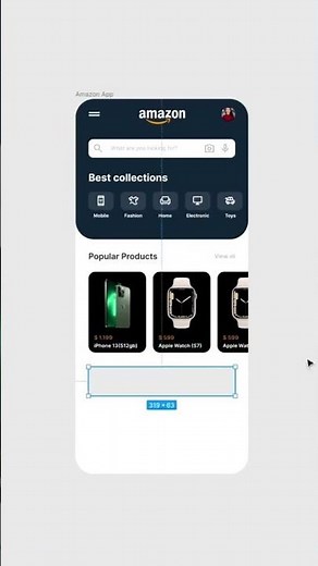 Figma UI Design Speedrun 4 ⚡ Amazon App Home Screen Replica #uidesign #smartphone #uidesignlearning