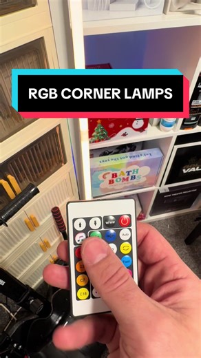 RGB corner lamps! Great for gaming set ups or just for any corner you want to brighten up. Face them either in or out. #rgblamp #rgblights #lamp #tiktokmademebuyit #blackfriday