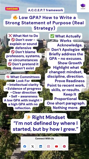 🔥 Low GPA | How to Write a Strong Statement of Purpose | Real Strategy #statementofpurpose