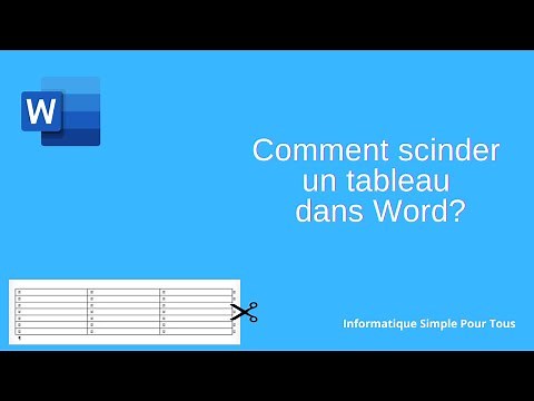 Comment scinder un tableau dans Word ?