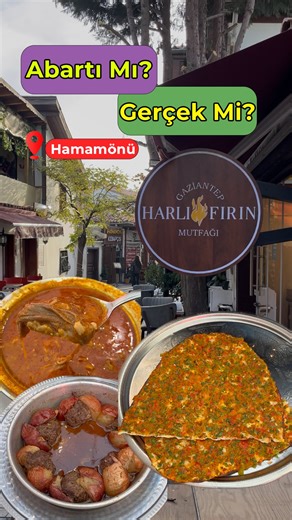 Abartı Mı? Gerçek Mi? on Instagram: "🔥 Abartı mı, Gerçek mi? – Harlı Fırın | Hamamönü Bu zamana kadar böyle bir deneyim yaşamadım diyerek başlamak istiyorum. Son dönemde adını sıkça duymaya başladığımız Harlı Fırın gerçekten anlatıldığı kadar var mı, yoksa biraz mı abartılıyor? Test ettik. 📍 Mekân & Atmosfer Hamamönü’nde, tarihi bir Ankara evinin içinde yer alan Harlı Fırın; sıcak, samimi ve karakterli bir atmosfere sahip. Mekânın ruhu, mutfağın iddiasıyla oldukça uyumlu. 🥘 Ne Yedik? Gaziante